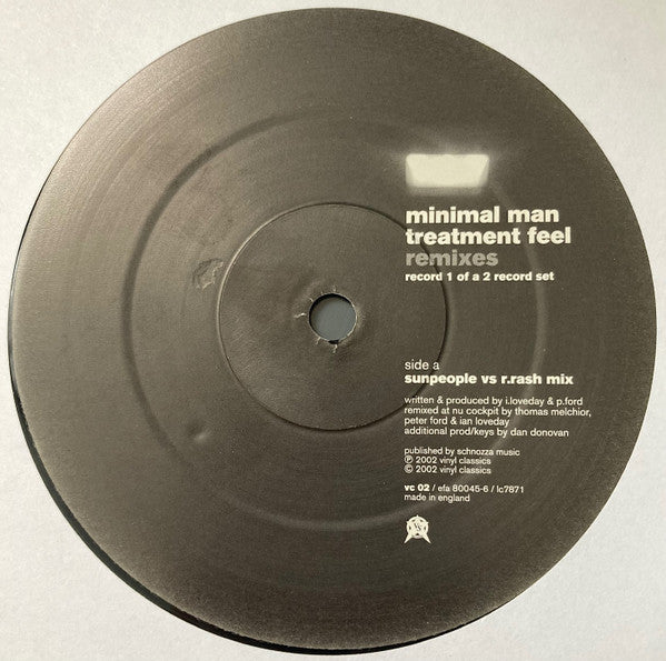 Minimal Man : Treatment Feel (Remixes) (12")
