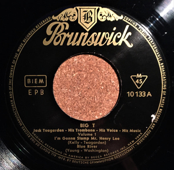 Jack Teagarden : Big T • Volume I (7", EP)