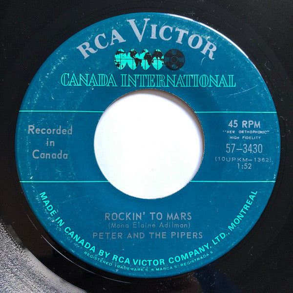 Peter And The Pipers : Rockin' to Mars (7")