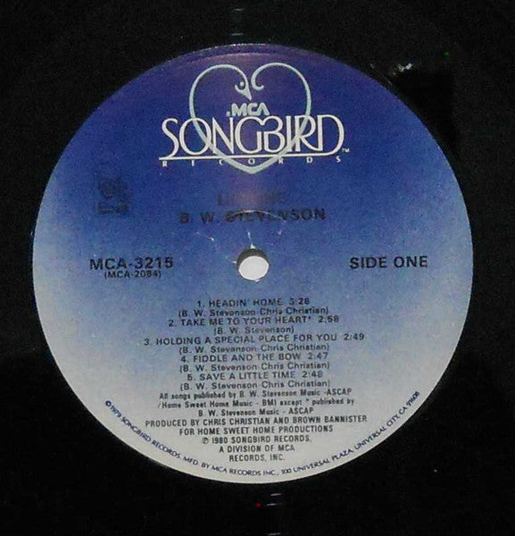 B.W. Stevenson : Lifeline (LP, Album)