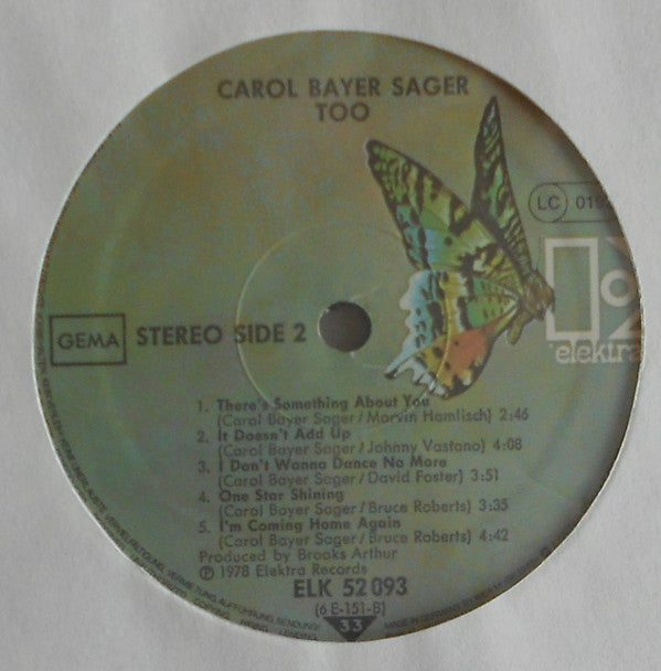 Carole Bayer Sager : ...Too (LP, Album)