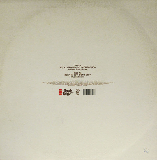 Royal Appointment / Dolphin Boy : Touch Tones Remix EP2 (12", EP, Ltd)