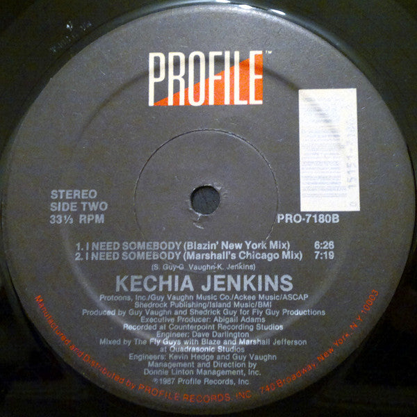 Kechia Jenkins : I Need Somebody (12")