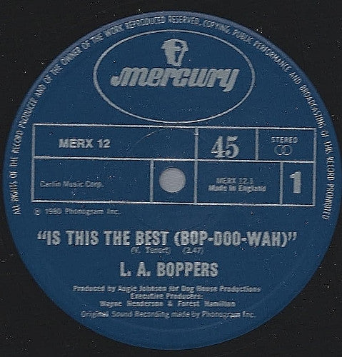 L.A. Boppers : Is This The Best (Bop-Doo-Wah) (12")