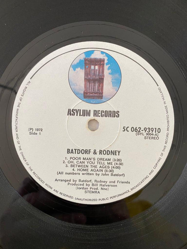 Batdorf & Rodney : Batdorf & Rodney (LP, Album)