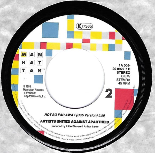 Artists United Against Apartheid : Sun City (7", Single, M/Print)