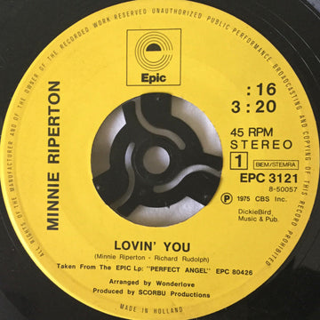 Minnie Riperton : Lovin' You (7", Single, Com)