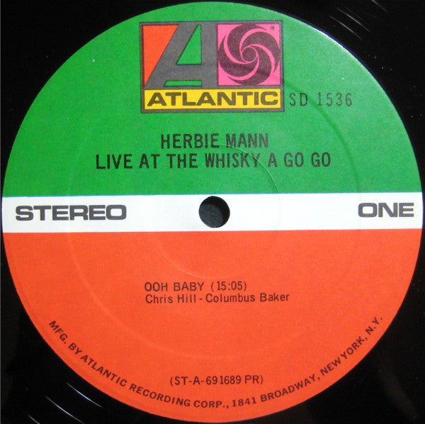 Herbie Mann : Live At The Whisky A Go Go (LP, Album)
