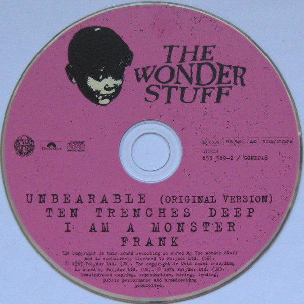 The Wonder Stuff : Unbearable (CD, Single, CD2)