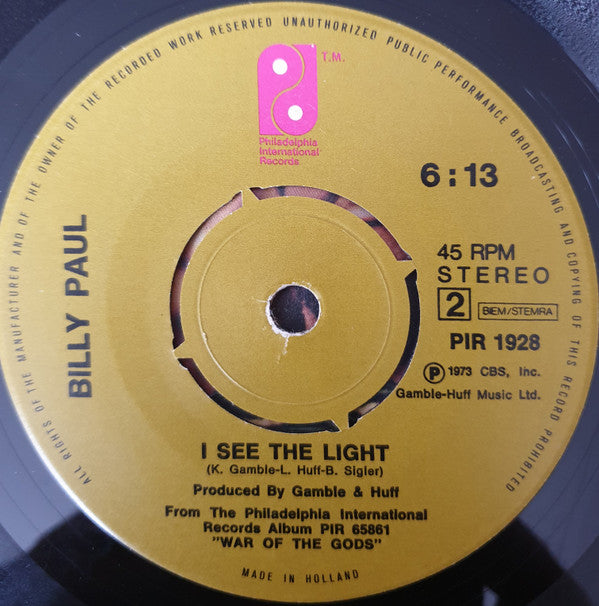 Billy Paul : Thanks For Saving My Life (7", Single)