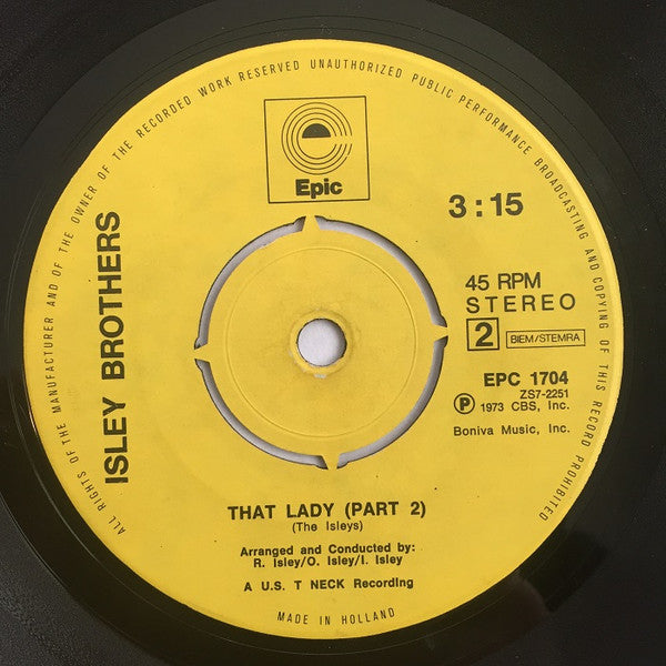 The Isley Brothers : That Lady (Part 1 & 2) (7")