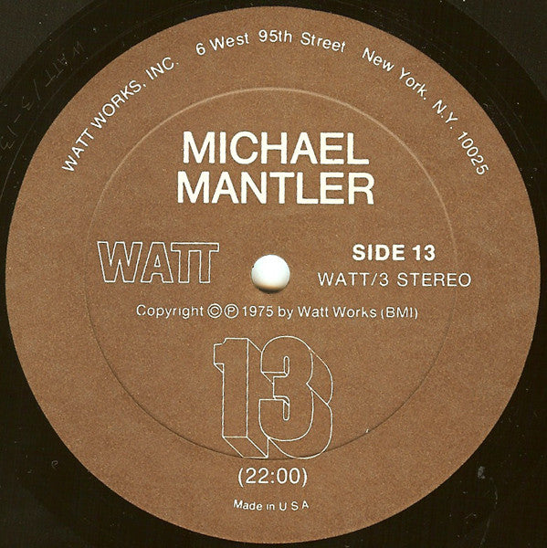 Michael Mantler / Carla Bley : 13 & 3/4 (LP, Album)