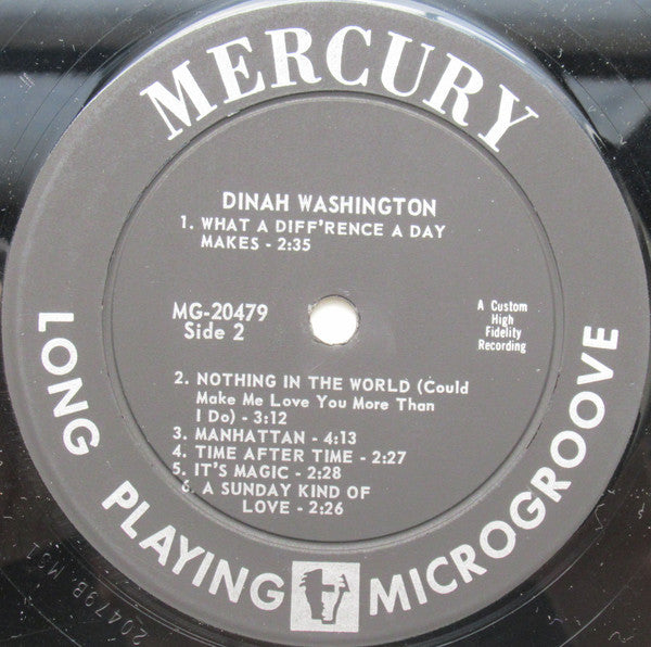 Dinah Washington : What A Diff'rence A Day Makes! (LP, Album, Mono)
