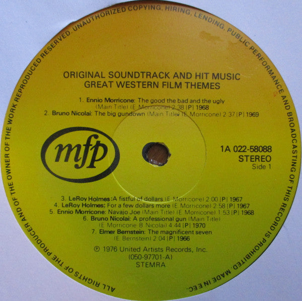 Various : Great Western Film Themes (LP, Comp, RE, RP)
