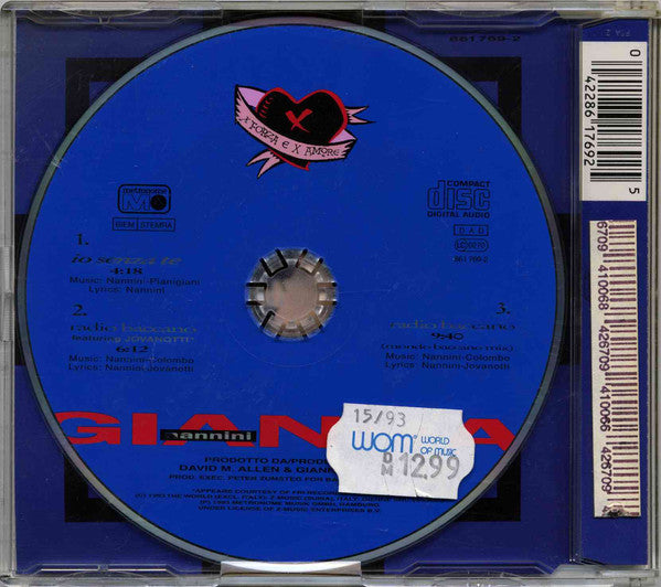 Gianna Nannini : Io Senza Te (CD, Maxi)