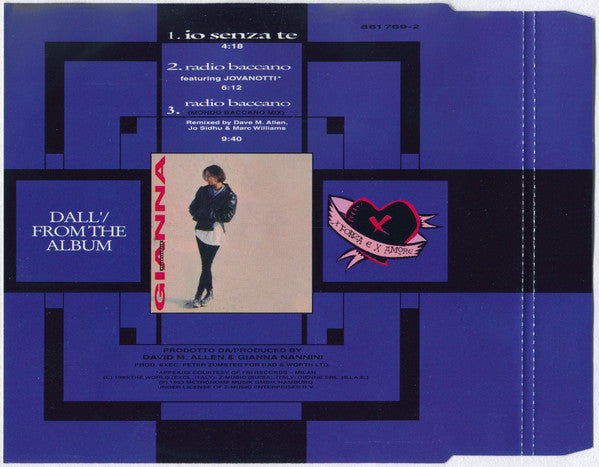 Gianna Nannini : Io Senza Te (CD, Maxi)