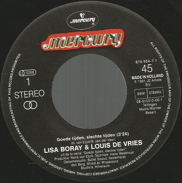 Lisa Boray & Louis De Vries (2) : Goede Tijden Slechte Tijden (7", Single)