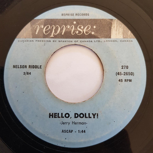 Nelson Riddle : My True Carrie Love / Hello, Dolly! (7", Promo)