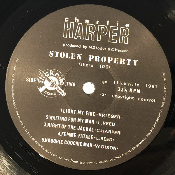 Charlie Harper : Stolen Property (LP, Album)