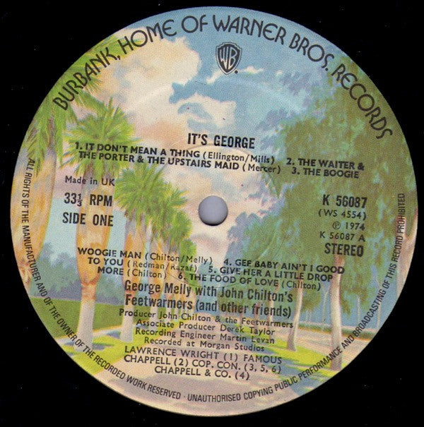 George Melly With John Chilton's Feetwarmers : It's George (LP, Album)