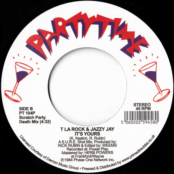 T La Rock & Jazzy Jay : It's Yours (7", Ltd, RE)
