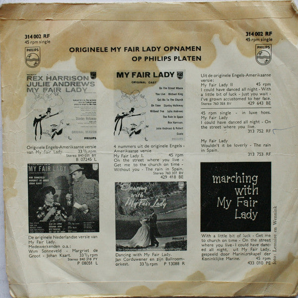 Johan Kaart, Tabe Bas en Henk Boelhouwers : Zingen Uit De Originele Nederlandse Versie Van "My Fair Lady" (7", RE, 3-p)