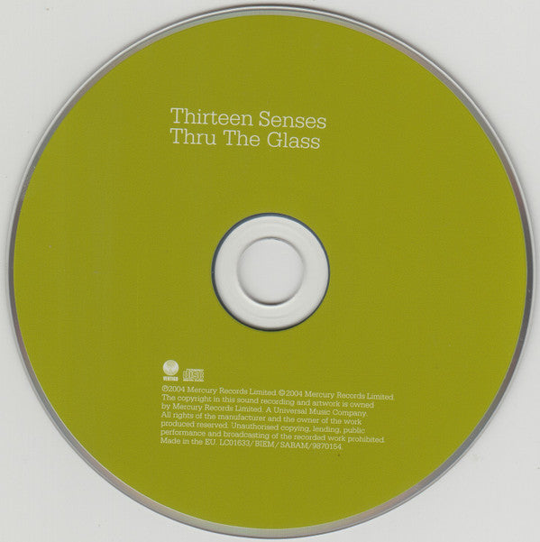 Thirteen Senses : Thru The Glass (CD, Single, Car)