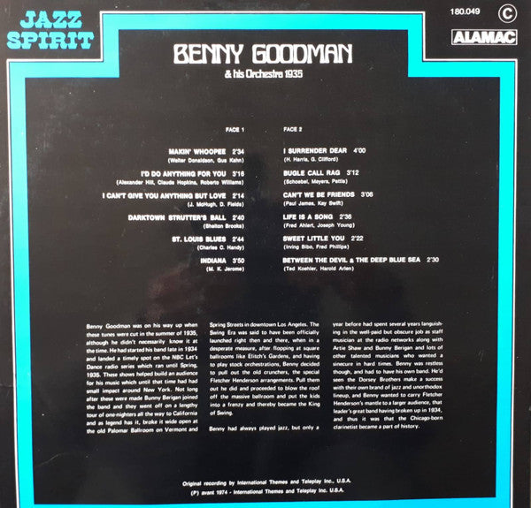 Benny Goodman And His Orchestra : Benny Goodman And His Orchestra 1935 (LP, Album, Mono)