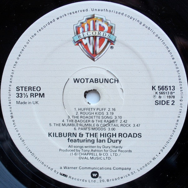 Kilburn & The High Roads Featuring Ian Dury : Wotabunch! (LP, Album)