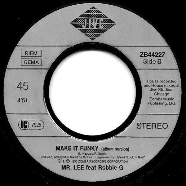Mr. Lee Featuring Robbie G : Make It Funky (7")