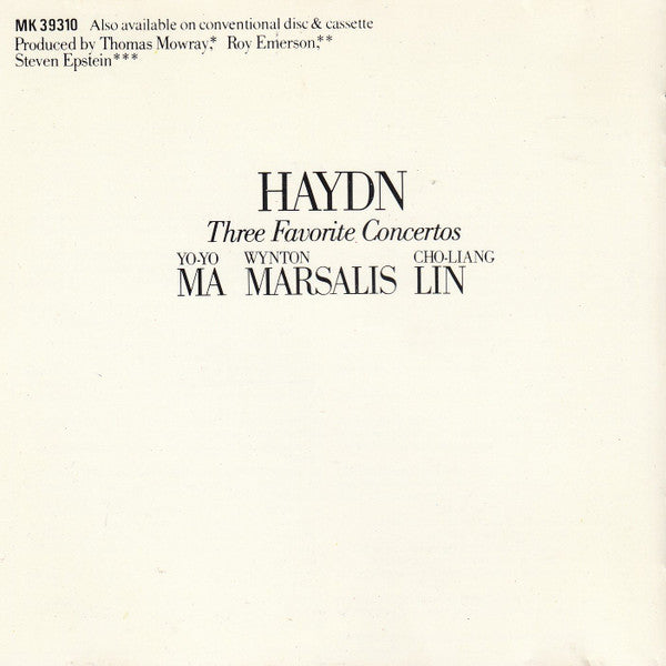 Joseph Haydn, Yo-Yo Ma, Wynton Marsalis, Cho-Liang Lin : Three Favorite Concertos (CD, Comp)