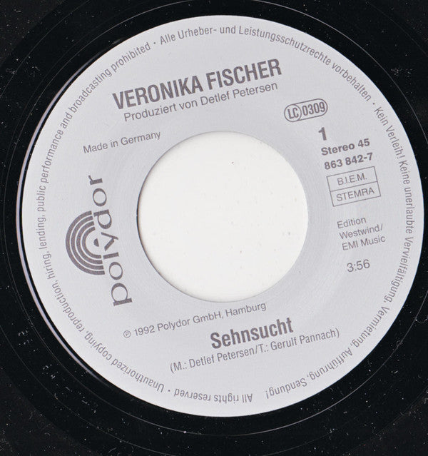 Veronika Fischer : Sehnsucht (7", Single)