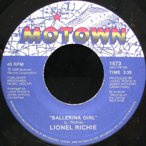Lionel Richie : Deep River Woman / Ballerina Girl (7")