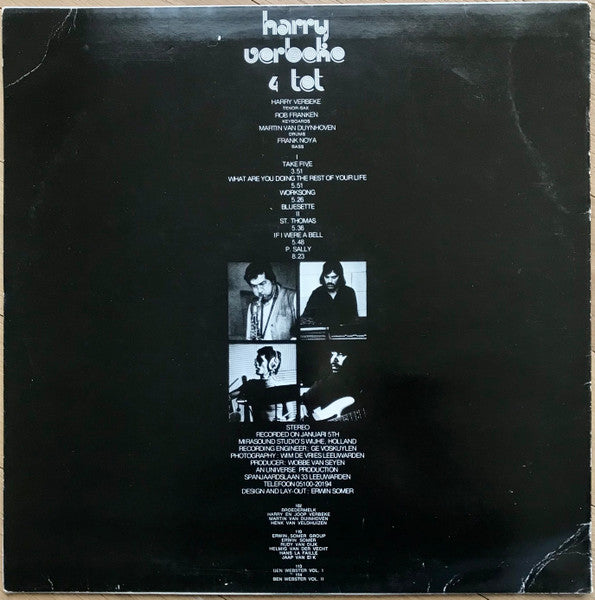 Harry Verbeke 4 Tet : Harry Verbeke 4 Tet (LP, Album)