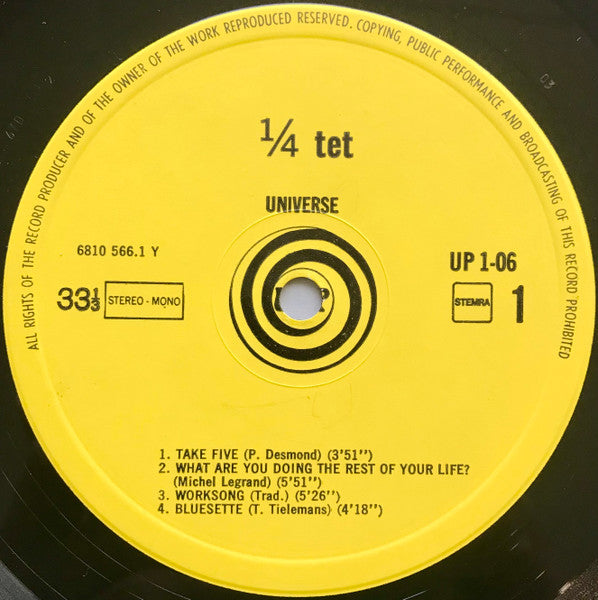 Harry Verbeke 4 Tet : Harry Verbeke 4 Tet (LP, Album)