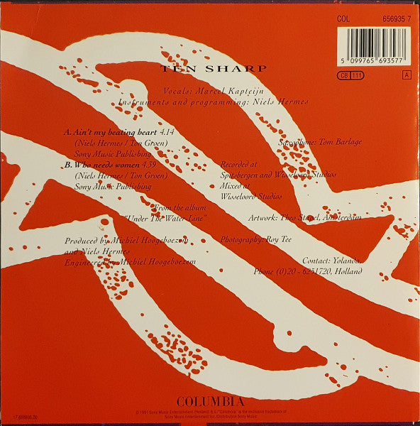 Ten Sharp : Ain't My Beating Heart (7", Single)