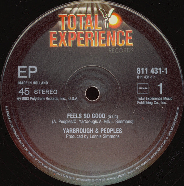Yarbrough & Peoples : Feels So Good (12", EP)