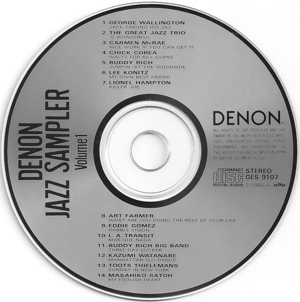 Various : Denon Jazz Sampler Volume 1 (CD, Comp, Smplr)