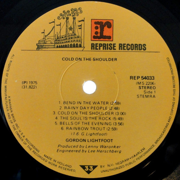 Gordon Lightfoot : Cold On The Shoulder (LP, Album)