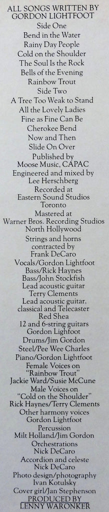 Gordon Lightfoot : Cold On The Shoulder (LP, Album)