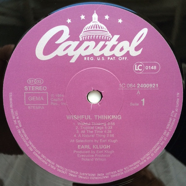 Earl Klugh : Wishful Thinking (LP, Album)