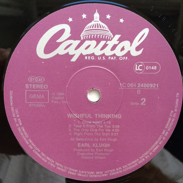Earl Klugh : Wishful Thinking (LP, Album)