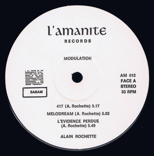 Alain Rochette : Modulation (LP, Album)