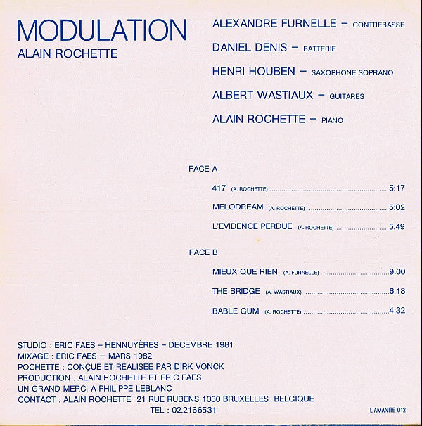 Alain Rochette : Modulation (LP, Album)