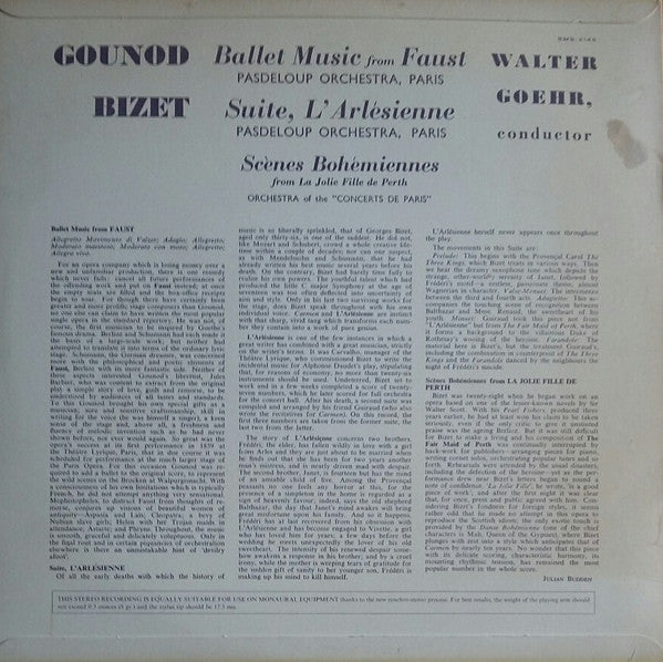 Orchestre De L'Association Des Concerts Pasdeloup, Orchestre Des Concerts De Paris, Walter Goehr, Charles Gounod / Georges Bizet : Ballet Music From Faust / L'Arlésienne (LP)