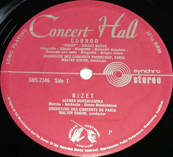 Orchestre De L'Association Des Concerts Pasdeloup, Orchestre Des Concerts De Paris, Walter Goehr, Charles Gounod / Georges Bizet : Ballet Music From Faust / L'Arlésienne (LP)