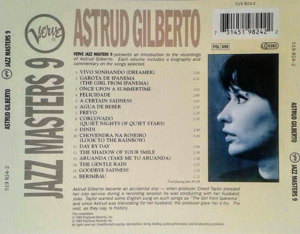 Astrud Gilberto : Jazz Masters 9 (CD, Comp)