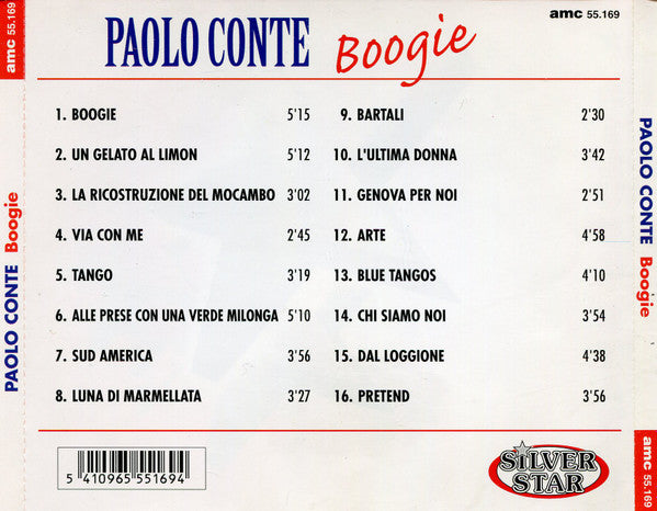 Paolo Conte : Boogie (CD, Comp)
