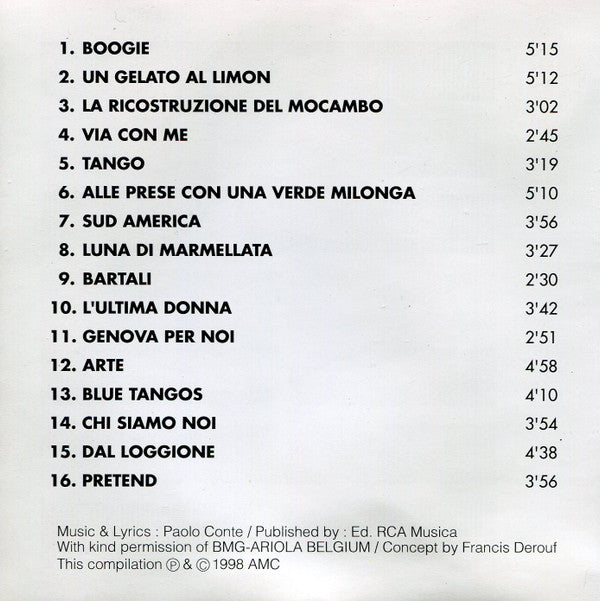 Paolo Conte : Boogie (CD, Comp)