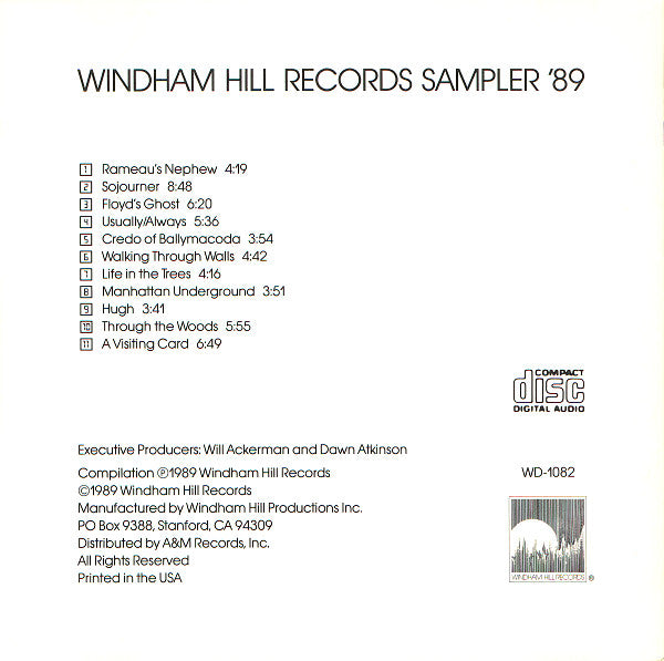 Various : Windham Hill Records Sampler '89 (CD, Smplr)